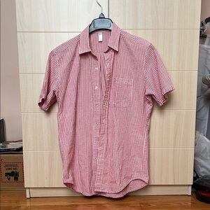 American Apparel Red Striped Men's Shirt